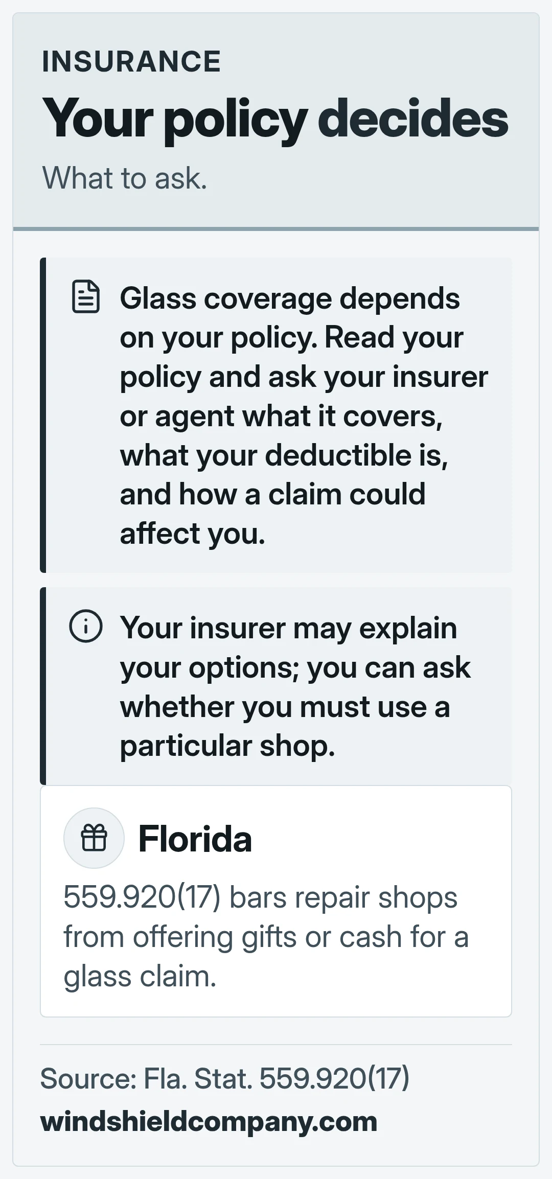 Your policy decides. What to ask.